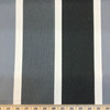2.5 Yard Piece of Stripes in Gray / Black / Off White | Isleworth Stripe in Smoke by BELLA-DURA | Indoor / Outdoor Fabric | WATER RESISTANT | 54" Wide | BTY