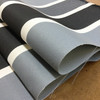 2.5 Yard Piece of Stripes in Gray / Black / Off White | Isleworth Stripe in Smoke by BELLA-DURA | Indoor / Outdoor Fabric | WATER RESISTANT | 54" Wide | BTY