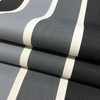 2.5 Yard Piece of Stripes in Gray / Black / Off White | Isleworth Stripe in Smoke by BELLA-DURA | Indoor / Outdoor Fabric | WATER RESISTANT | 54" Wide | BTY | BD-122-REM2