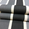 2.5 Yard Piece of Stripes in Gray / Black / Off White | Isleworth Stripe in Smoke by BELLA-DURA | Indoor / Outdoor Fabric | WATER RESISTANT | 54" Wide | BTY | BD-122-REM2
