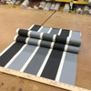 2.5 Yard Piece of Stripes in Gray / Black / Off White | Isleworth Stripe in Smoke by BELLA-DURA | Indoor / Outdoor Fabric | WATER RESISTANT | 54" Wide | BTY | BD-122-REM2