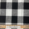 1 Yard Piece of Buffalo Plaid in Black and White | Home Decor Fabric | 55 Wide | By the Yard | RANDO966-REM10
