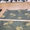 3 Yard Piece of Embroidered Palm Tree Crushed Taffeta Fabric in Dark Green and Light Green | Drapery / Apparel | 54" Wide | By the Yard