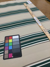 2.25 Yard Piece of Beige/ Forest Green /Khaki Stripe | 46 inch | Awning and Marine Weight Fabric | Outdoor Coverings | By The Yard