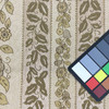 3.33 Yard Piece of Floral Striped Fabric in Beige / Tan | Upholstery | Durable | 54" Wide | By the Yard