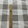 3.25 Yard Piece of Premier Prints Anderson Check Ecru | Medium Weight Duck Fabric | Home Decor Fabric | 54" Wide