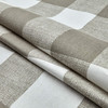 4.25 Yard Piece of Premier Prints Anderson Check Ecru | Medium Weight Duck Fabric | Home Decor Fabric | 54" Wide