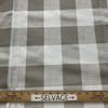 4.25 Yard Piece of Premier Prints Anderson Check Ecru | Medium Weight Duck Fabric | Home Decor Fabric | 54" Wide