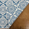 2.75 Yard Piece of Diamond Damask in Teal and Off White | Home Decor / Upholstery | 54% Cotton / 46% Polyester | 54" W | By the Yard | Regal Fabrics "Creed in Teal"