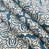 2.75 Yard Piece of Diamond Damask in Teal and Off White | Home Decor / Upholstery | 54% Cotton / 46% Polyester | 54" W | By the Yard | Regal Fabrics "Creed in Teal"