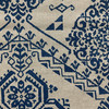 Safi in Peacock | Home Decor Fabric | Aztec Design in Blue / Natural  | Kaufmann | Medium Weight | 54" Wide | By the Yard