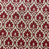 Rooster in Red | Home Decor Fabric | Scrollwork in Red / Tan | Mill Creek Fabrics | Medium Weight | 54" Wide | By the Yard