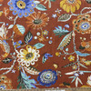 Harbor in Burnt Orange | Home Decor Fabric | Floral in Orange / Blue / Green | Braemore | 54" Wide | By the Yard