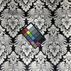 Duchess Damask in Onyx | Home Decor Fabric | Charcoal / Off White | Waverly | Medium Weight | 54" Wide | By the Yard