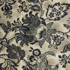 Jack in Black | Home Decor Fabric | Stamped Floral in Brown | Braemore | Medium Weight | 54" Wide | By the Yard