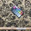 Jack in Black | Home Decor Fabric | Stamped Floral in Brown | Braemore | Medium Weight | 54" Wide | By the Yard