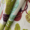 Rossano in Petal | Home Decor Fabric | Leaves in Green / Plum / Red | Braemore | Medium Weight | 54" Wide | By the Yard