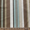 L.H. Sidewalk Stripe in Spa | Home Decor Fabric | Blue Brown Stripe | Lauren Hancock Collection for Waverly | 54" Wide | By The Yard
