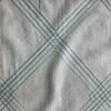 Elory in Aqua | Embroidered Fabric | Blue / White Diamond Lattice | Drapery / Upholstery | 54" Wide | By the Yard