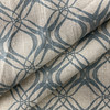 Eyeglass in Blue | Home Decor Fabric | Geometric in Blue / Natural | Medium Weight Slub Weave | 54" Wide | By the Yard