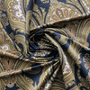 Pashmina in Java | Home Decor Fabric | Large Scale Paisley in Black / Brown | Braemore | Medium Weight | 54" Wide | By the Yard