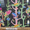 Birdhouse Chatter in Licorice | Home Decor Fabric | Birds Muticolored on Black | Waverly | Medium Weight | 54" Wide | By the Yard