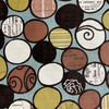 Contemporary Circles with Raised Velvet | Green / Blue / Brown | Home Decor Fabric | Medium Weight | 54" Wide | By The Yard
