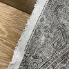Sovereignty Circle in Pearl Grey | Home Decor Fabric | Grey Paisley Damask | Drapery | P/Kaufmann | 54" Wide | By The Yard