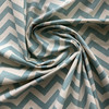 Chevron in Turquoise | Home Decor Fabric | Blue and Natural Flecked Off White | Medium Weight | 54" Wide | By The Yard
