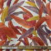 Easy Breezy in Ginger | Home Decor Fabric | Tropical Leaves in Orange / Red / Purple | Golding Fabrics | Medium Weight | 54" Wide | By the Yard