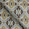 Francetta in Mud | Upholstery Fabric | Blue Brown Ikat Jacquard | Heavy Weight | 54" Wide | By The Yard