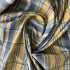 Clubhouse in China Blue | Drapery / Light Upholstery Fabric | Plaid in Blue / Yellow | Medium Weight | 54" Wide | By the Yard
