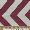 Vibes in Blossom | Upholstery Fabric | Chevron in Dark Pink / Off White | Heavyweight | Durable | 54" Wide | By the Yard
