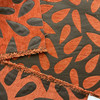 Rush Orange Chenille with Brown Teardrops | Upholstery Fabric | Heavyweight | Durable | 54" Wide | By the Yard