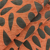 Rush Orange Chenille with Brown Teardrops | Upholstery Fabric | Heavyweight | Durable | 54" Wide | By the Yard