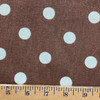 Polka Dot in Blue | Home Decor Fabric | Light Blue on Brown | Premier Prints | Medium Weight | 54" Wide | By the Yard