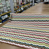 Multi-colored Chevron | Upholstery Fabric | Pink Green Yellow Textured Jacquard | Heavy Weight | 54" Wide | By The Yard