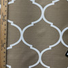 Lattice in Cappuchino | Home Decor Fabric | Brown / White | Quatrefoil | Drapery | 54" Wide | By The Yard