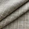 Dreamer in Burlap | Upholstery Fabric | Basketweave Square Design in Brown / White | Medium Weight | 54" Wide | By the Yard
