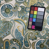 Paisley in Green / Blue / Yellow | Upholstery Fabric | Jacquard | Medium weight | 54" Wide | By the Yard
