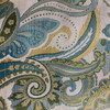 Paisley in Green / Blue / Yellow | Upholstery Fabric | Jacquard | Medium weight | 54" Wide | By the Yard