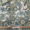 Paisley in Green / Blue / Yellow | Upholstery Fabric | Jacquard | Medium weight | 54" Wide | By the Yard