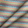 Sun Chevron in Multi | Upholstery / Drapery Fabric | Mini Chevron Stripes | Multicolored on White | Medium Weight | 54" Wide | By the Yard