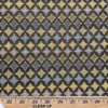 Molly in Vintage Brown | Upholstery Fabric | Yellow Blue Diamond | Medium Weight | 54" Wide | By The Yard