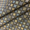 Molly in Vintage Brown | Upholstery Fabric | Yellow Blue Diamond | Medium Weight | 54" Wide | By The Yard
