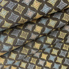 Molly in Vintage Brown | Upholstery Fabric | Yellow Blue Diamond | Medium Weight | 54" Wide | By The Yard