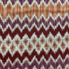 Tiger in Multi | Upholstery Fabric | Red Purple Orange Chevron Ikat Jacquard | Medium Weight | 54" Wide | By The Yard