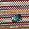 Tiger in Multi | Upholstery Fabric | Red Purple Orange Chevron Ikat Jacquard | Medium Weight | 54" Wide | By The Yard