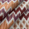 Tiger in Multi | Upholstery Fabric | Red Purple Orange Chevron Ikat Jacquard | Medium Weight | 54" Wide | By The Yard