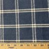 Adams in Indigo | Light Upholstery / Slipcover Fabric | Windowpane Plaid in Dark Blue / Off White | Medium Weight | 54" Wide | By the Yard